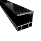 Aluminium U Channel 3m Black